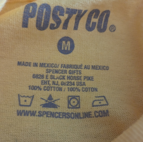 Nwt Posty Co. Yellow Men's T-Shirt Sz.M - Picture 6 of 7